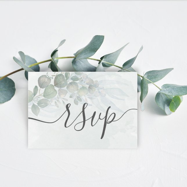 Eucalyptus sage green Wedding RSVP (Subido por el creador)