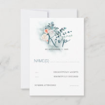 Eucalyptus Script Wedding RSVP