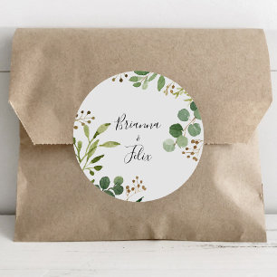 Eucalyptus Sellos para sobres simples Bodas floral