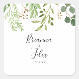 Eucalyptus Sellos para sobres simples Bodas floral