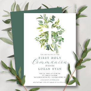 Eucalyptus Serenity Primer Invitación de la Comuni