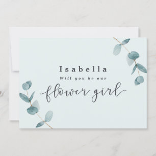 Eucalyptus simple deja carta de propuesta de niña 
