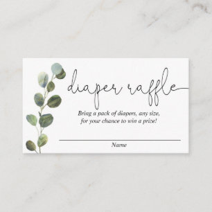 Eucalyptus simples tarjetas de raqueta de pañales 