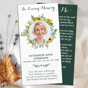 Eucalyptus Sunflower Memorial Fotografía Funeral O