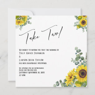 Eucalyptus Sunflower Toma Dos Invitaciones Bodas