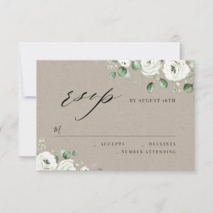 Eucalyptus verde floral boda rústica RSVP