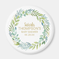 Eucalyptus Watercolor Greenery Personalizado imán