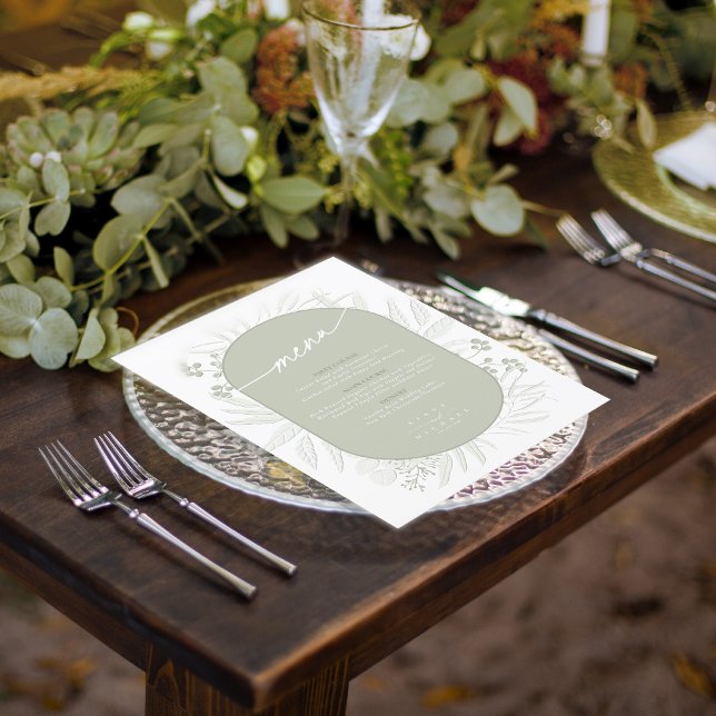 Eucalyptus Wedding Wreath Menu Sage Green ID901 (Subido por el creador)
