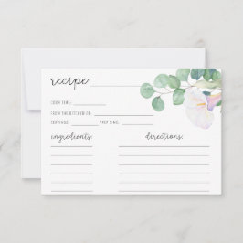 Eucalyptus y calla blanca - Tarjeta de receta