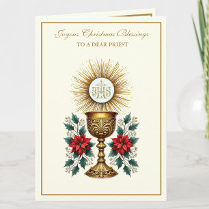 Eucaristía Católica de Navidad Floral Poinsettia