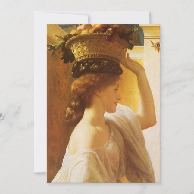 Eucharis - Muchacha con una cesta de frutas de Lei (Anverso)