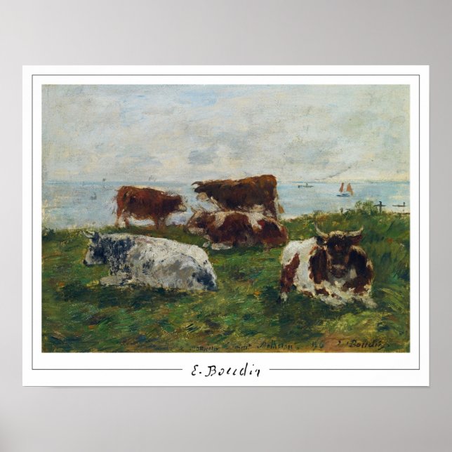 Eugène Boudin Zedign cartel de arte #174-2 (Frente)