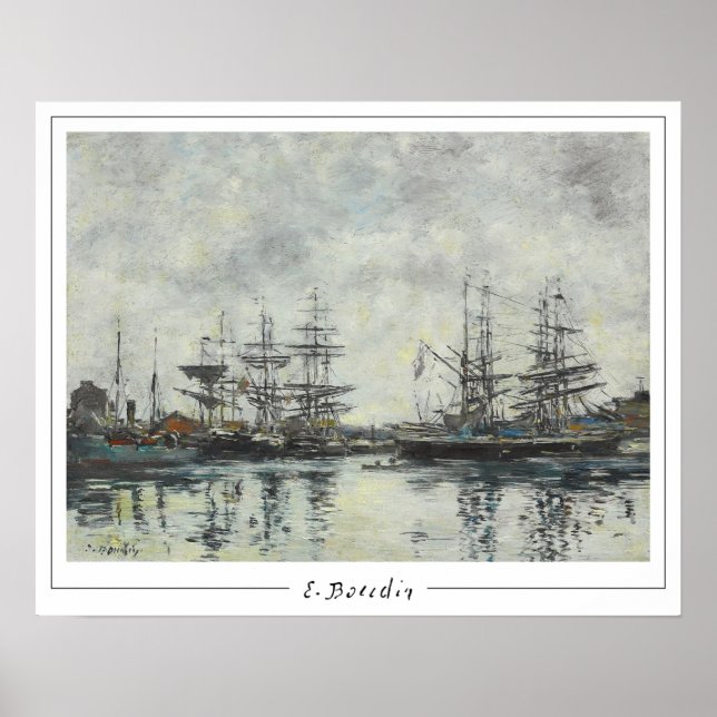 Eugène Boudin Zedign cartel de arte #217-2 (Frente)