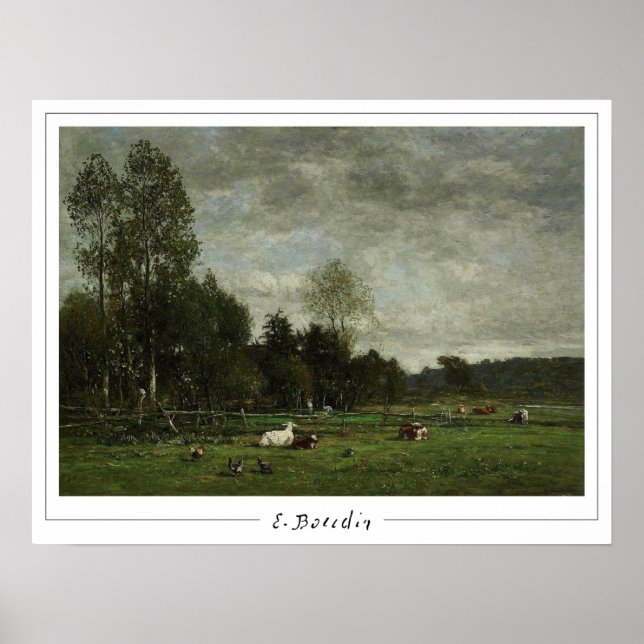 Eugène Boudin Zedign cartel de arte #27-2 (Frente)