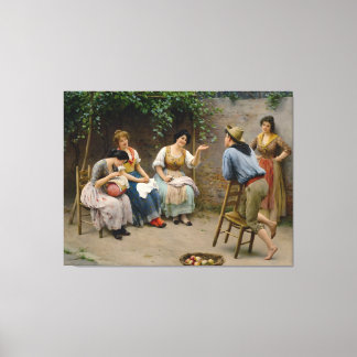 Eugene de Blaas: El cortejo - Descanso de arte fin