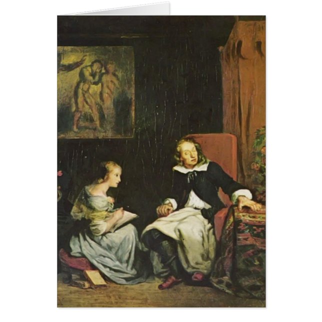 Eugene Delacroix: Milton dictó a sus hijas (Frente)
