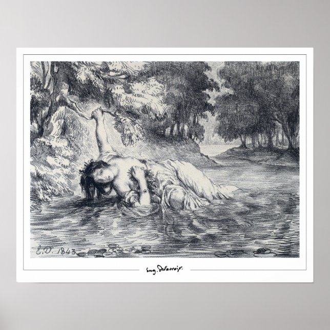 Eugène Delacroix Póster de Arte Zedign #245 (Frente)