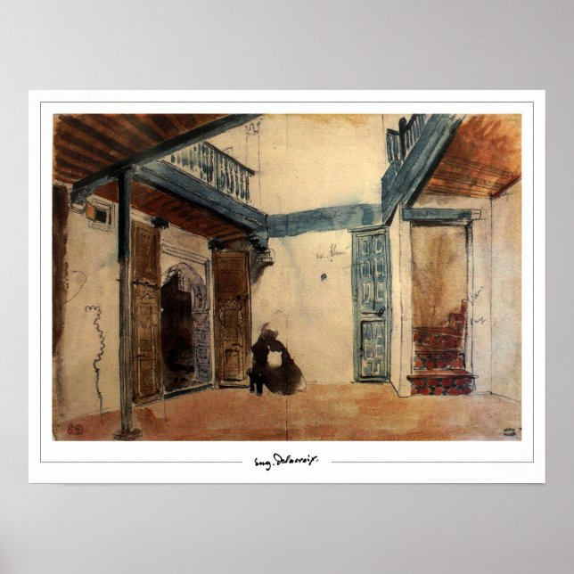 Eugène Delacroix Zedign cartel de arte #339 (Frente)