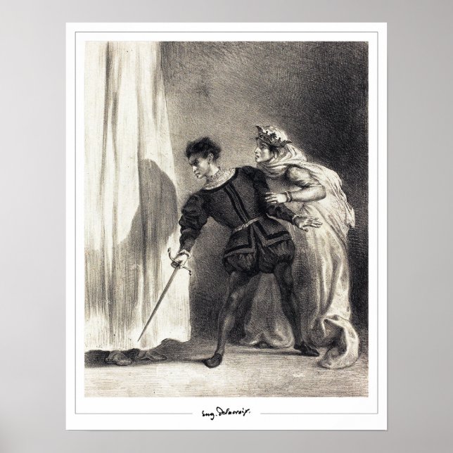 Eugène Delacroix Zedign cartel de arte #342 (Frente)