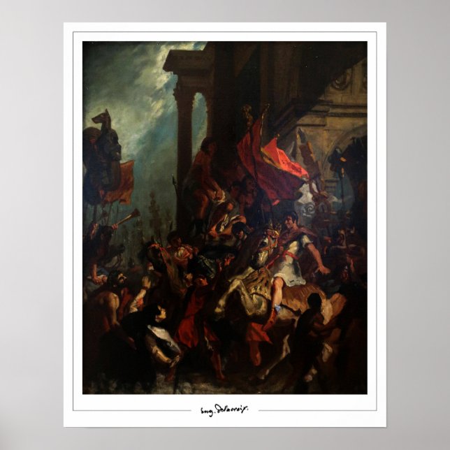 Eugène Delacroix Zedign cartel de arte #560 (Frente)
