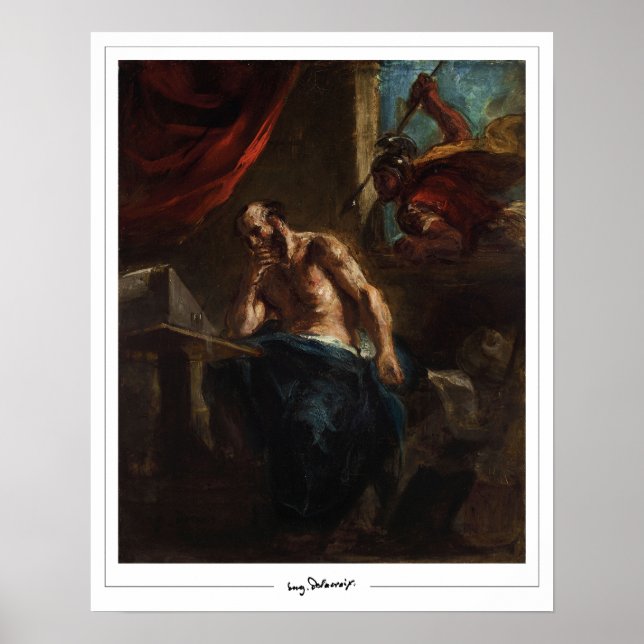 Eugène Delacroix Zedign cartel de arte #590 (Frente)