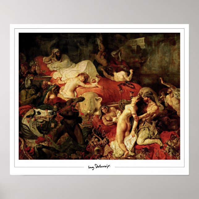 Eugène Delacroix Zedign cartel de arte #6 (Frente)