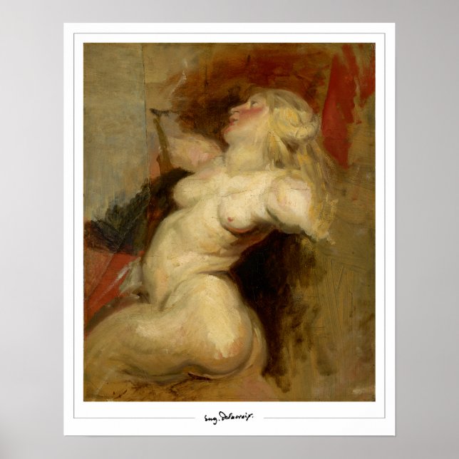 Eugène Delacroix Zedign Poster de Arte #118 (Frente)