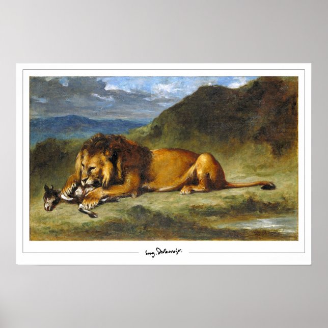 Eugène Delacroix Zedign Poster de Arte #157 (Frente)