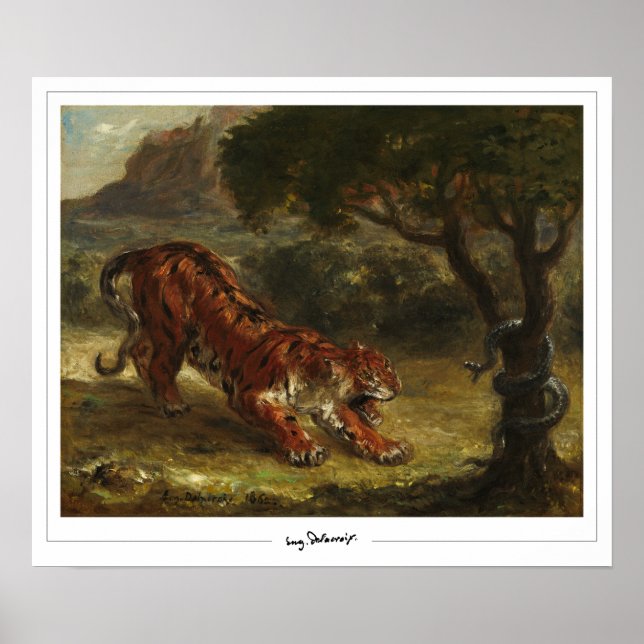 Eugène Delacroix Zedign Poster de Arte #16 (Frente)
