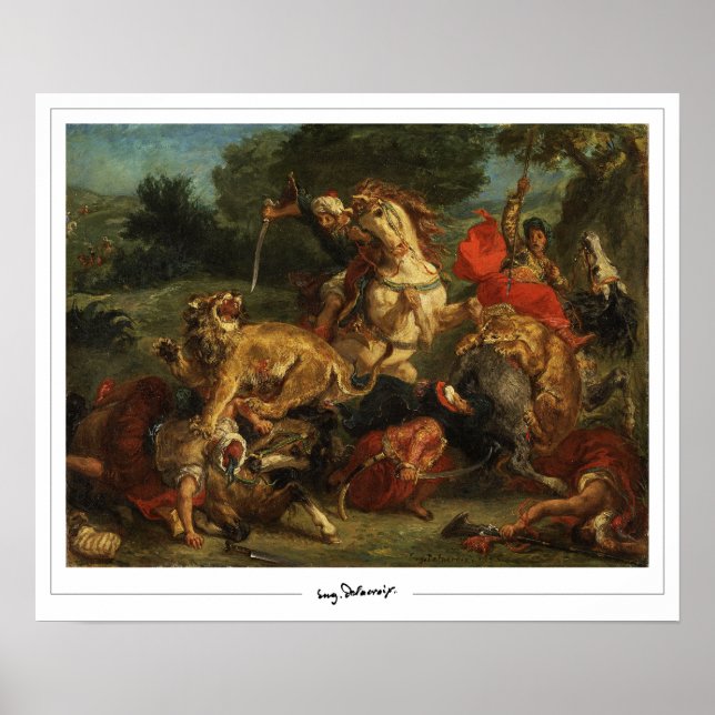Eugène Delacroix Zedign Poster de Arte #28 (Frente)