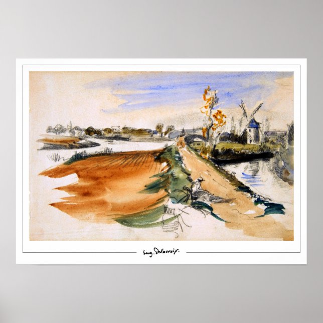 Eugène Delacroix Zedign Poster de Arte #297 (Frente)