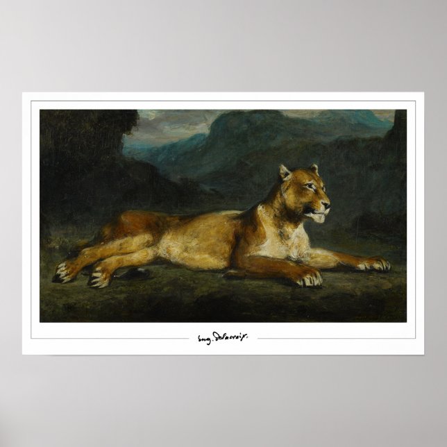 Eugène Delacroix Zedign Poster de Arte #603 (Frente)