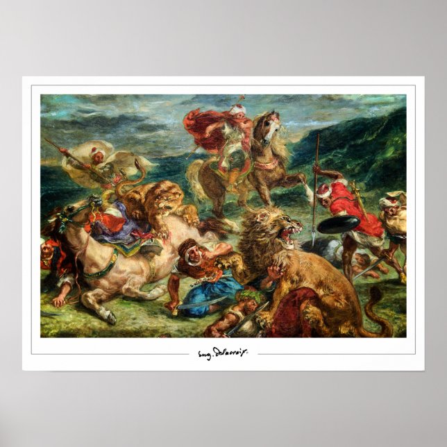 Eugène Delacroix Zedign Poster de Arte #622 (Frente)