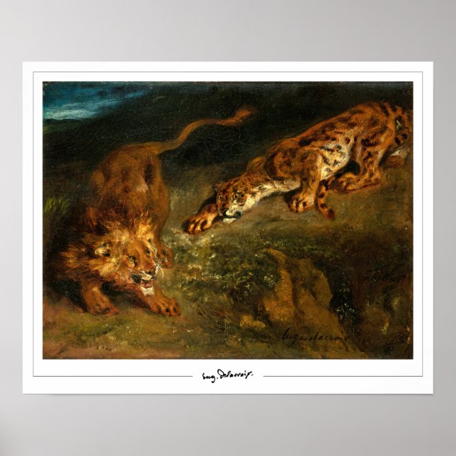 Eugène Delacroix Zedign Poster de Arte #637 (Frente)