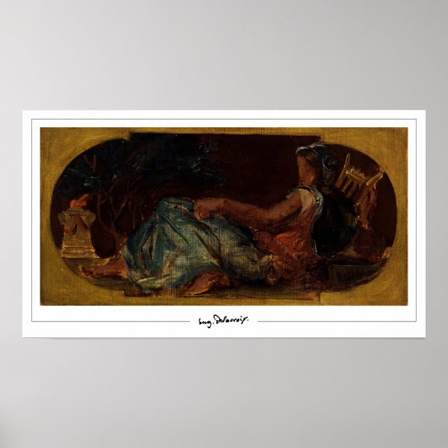 Eugène Delacroix Zedign Poster de Arte #699 (Frente)