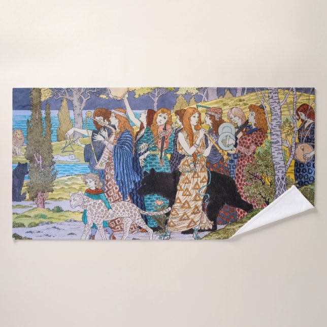 Eugene Grasset - Panel decorativo de armonía (Toalla de baño)