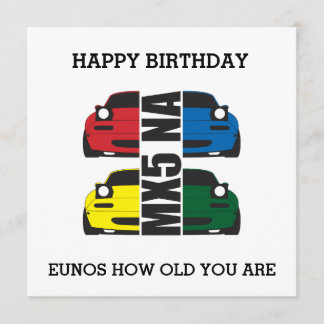 EUNOS la edad de la tarjeta de cumpleaños