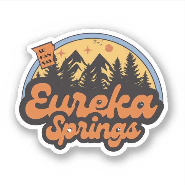 Eureka Springs, Arkansas  Pegatina (Anverso)