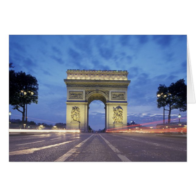 Europa, Francia, París. Arc de Triomphe visto (Anverso (Horizontal))