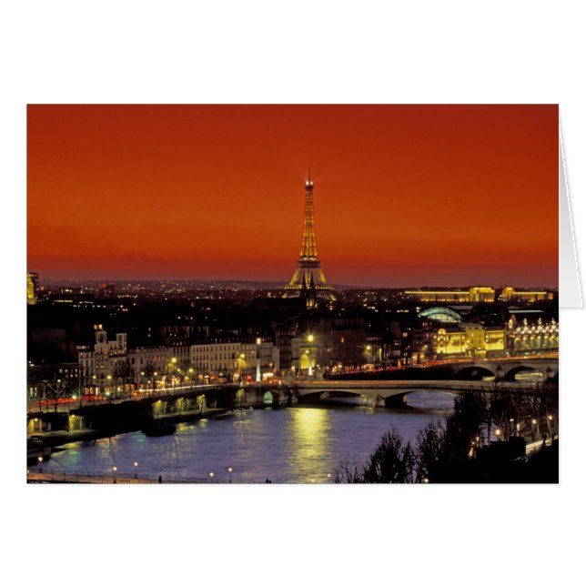 Europa, Francia, París. Vistas al atardecer de Eif (Anverso (Horizontal))