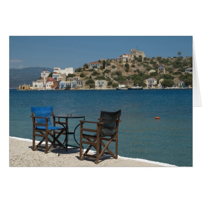 Europa, Grecia, Kastellorizo: sillas al borde (Anverso (Horizontal))