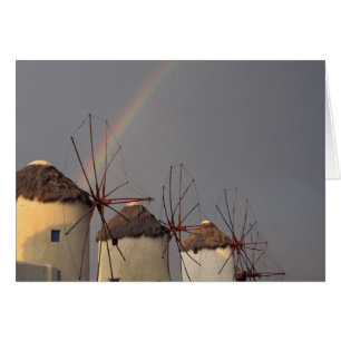 Europa, Grecia, Mykonos. molino de viento con arco