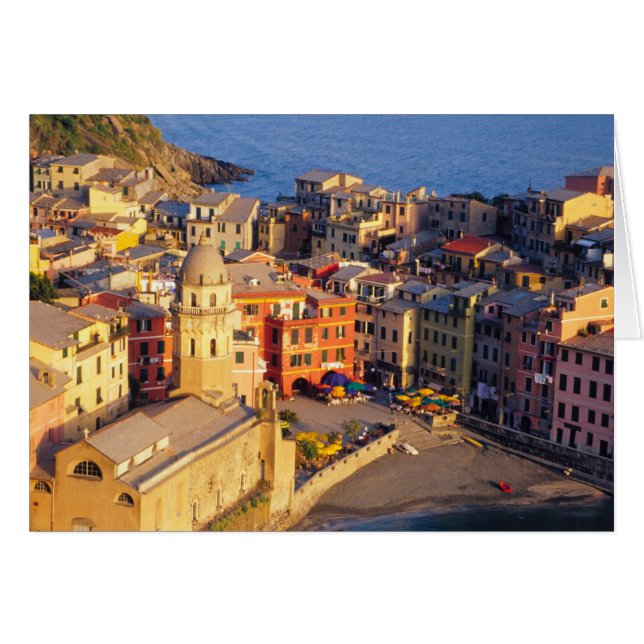 Europa, Italia, Cinque Terre. Aldea de Vernazza (Anverso (Horizontal))