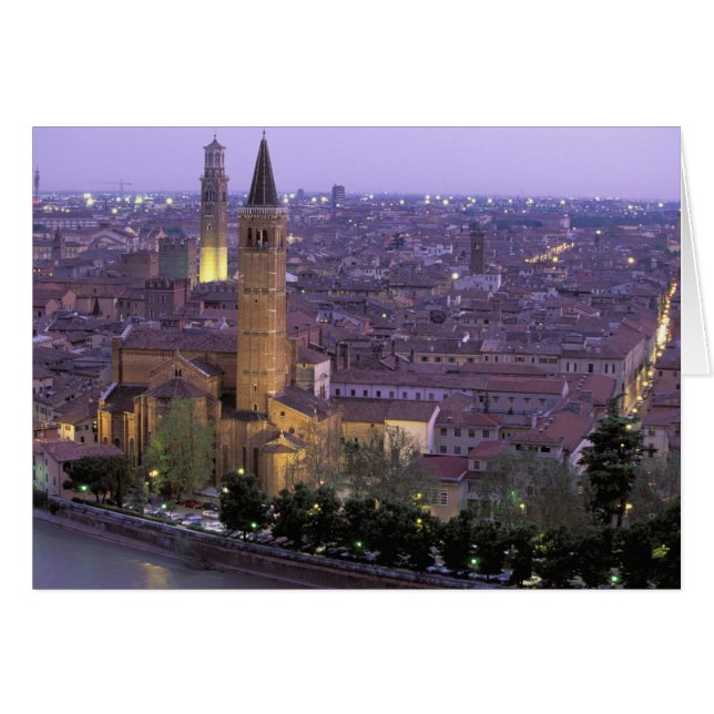 Europa, Italia, Véneto, Verona. Vista desde Castel (Anverso (Horizontal))