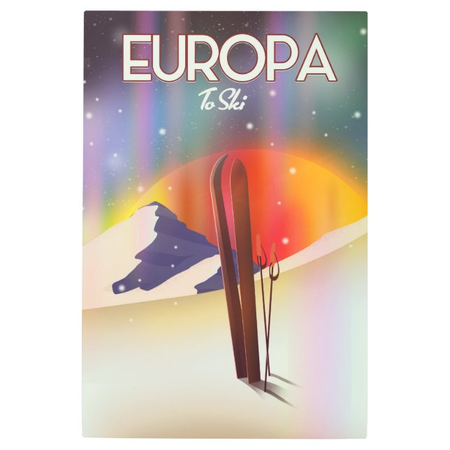 Europa - Luna de Júpiter Arte Espacial. (Anverso)