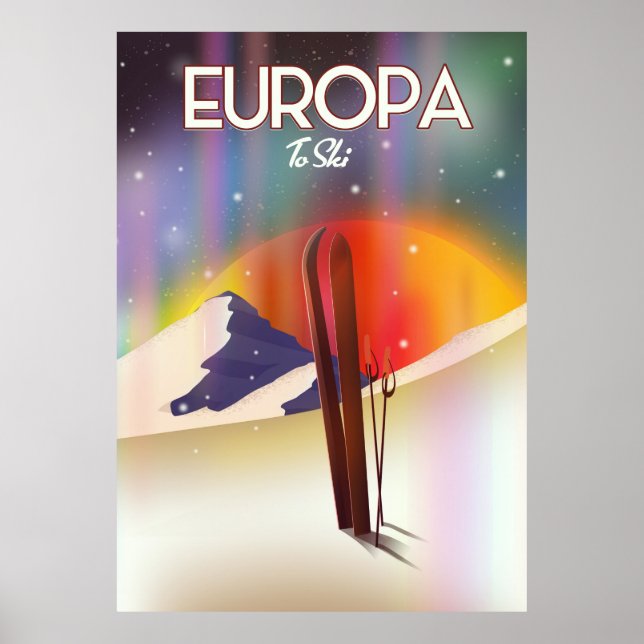Europa - Luna de Júpiter Arte Espacial. (Frente)