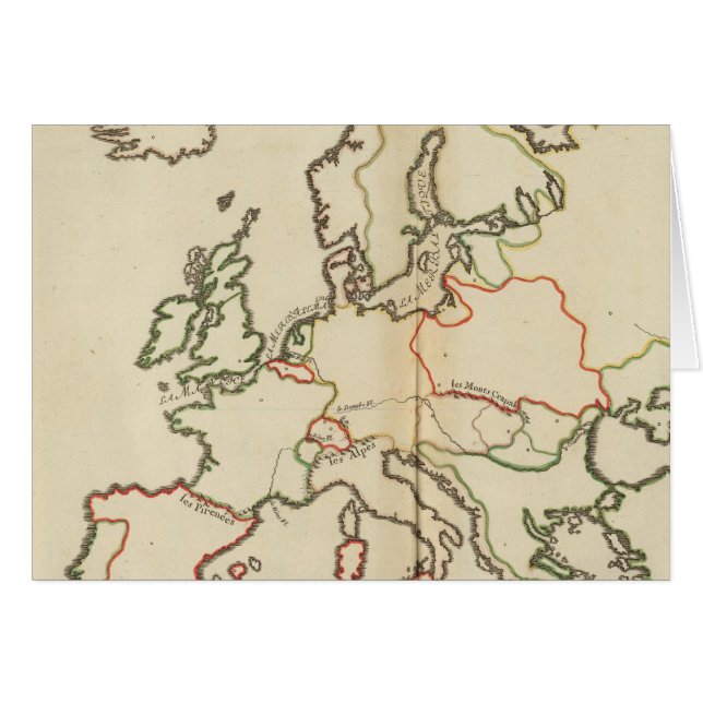 Europa, montañas y ríos (Anverso (Horizontal))
