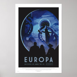 Europa Tour - Poster de arte de viajes en el espac