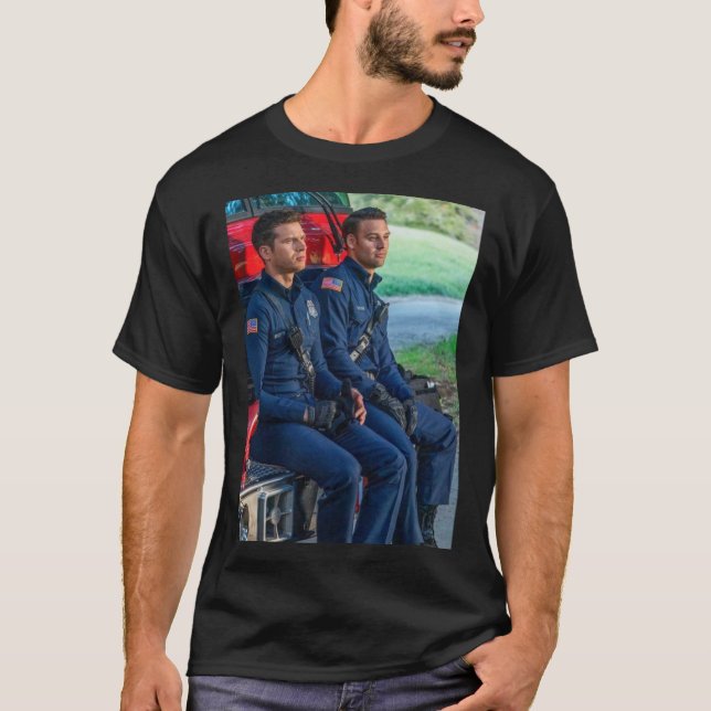 Evan Buckley y Eddie Diaz, camiseta clásica 911 (Anverso)