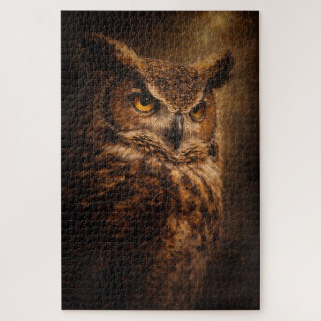 Evening Sentinel | Arte de Búho | Rompecabezas (Vertical)